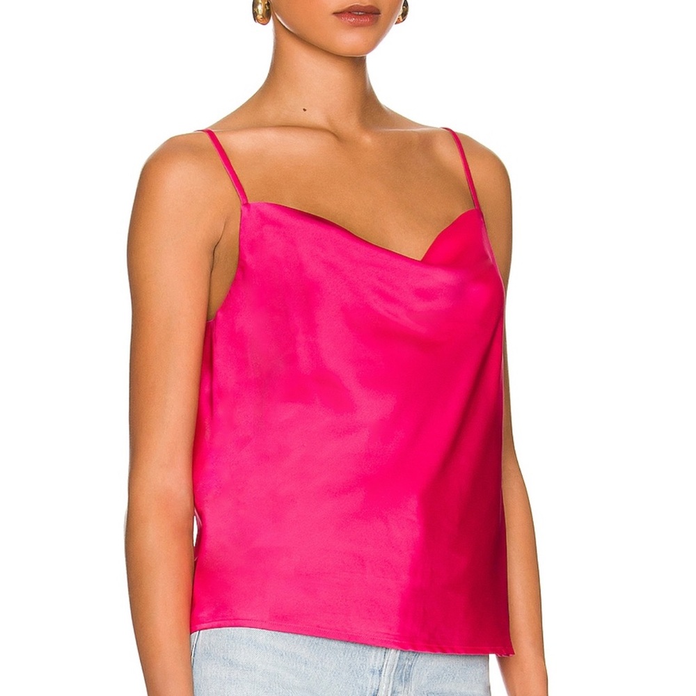 Superdown Fuchsia Satin Camisole